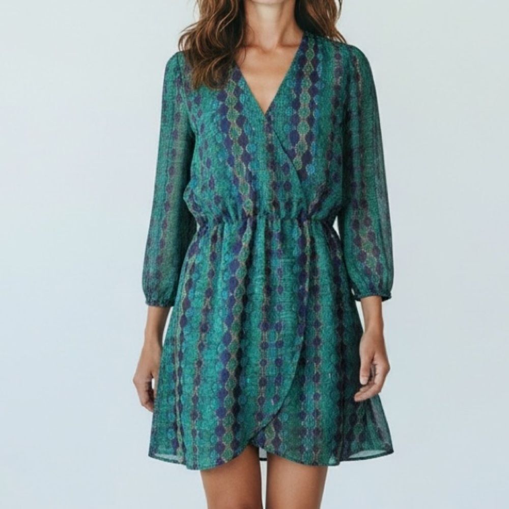 Peppermint Printed Mini Dress in Size Medium